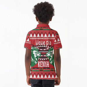 Afro Kenya Christmas Kid Polo Shirt Head Lion - Heri ya Krismasi