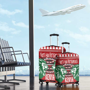 Afro Kenya Christmas Luggage Cover Head Lion - Heri ya Krismasi