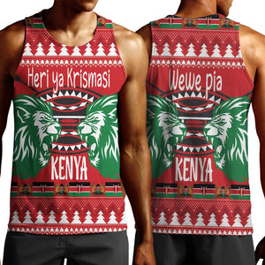 Afro Kenya Christmas Men Tank Top Head Lion - Heri ya Krismasi