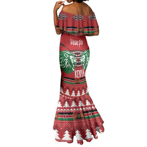 Afro Kenya Christmas Mermaid Dress Head Lion - Heri ya Krismasi