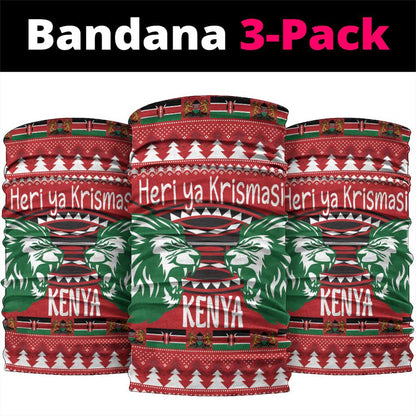 Afro Kenya Christmas Neck Gaiter Head Lion - Heri ya Krismasi LT18