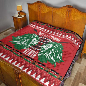 Afro Kenya Christmas Quilt Head Lion - Heri ya Krismasi