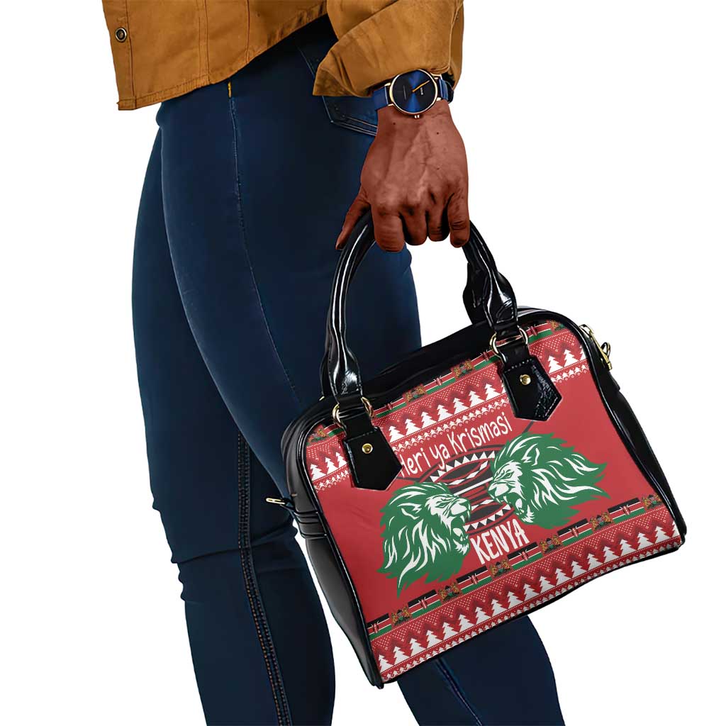Afro Kenya Christmas Shoulder Handbag Head Lion - Heri ya Krismasi