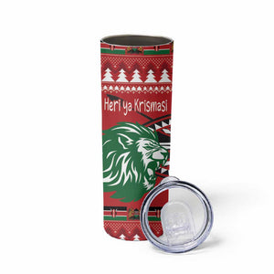 Afro Kenya Christmas Skinny Tumbler Head Lion - Heri ya Krismasi