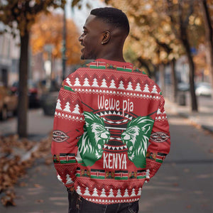 Afro Kenya Christmas Sweatshirt Head Lion - Heri ya Krismasi