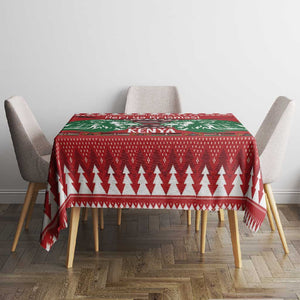 Afro Kenya Christmas Tablecloth Head Lion - Heri ya Krismasi