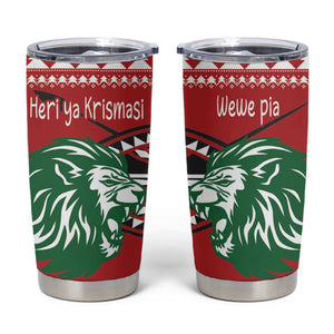 Afro Kenya Christmas Tumbler Cup Head Lion - Heri ya Krismasi