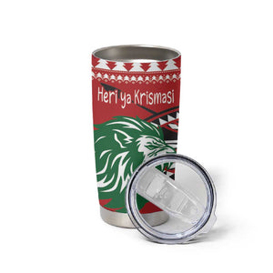 Afro Kenya Christmas Tumbler Cup Head Lion - Heri ya Krismasi