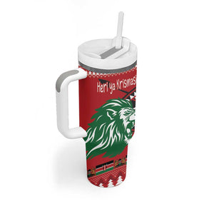 Afro Kenya Christmas Tumbler With Handle Head Lion - Heri ya Krismasi