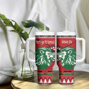 Afro Kenya Christmas Tumbler With Handle Head Lion - Heri ya Krismasi