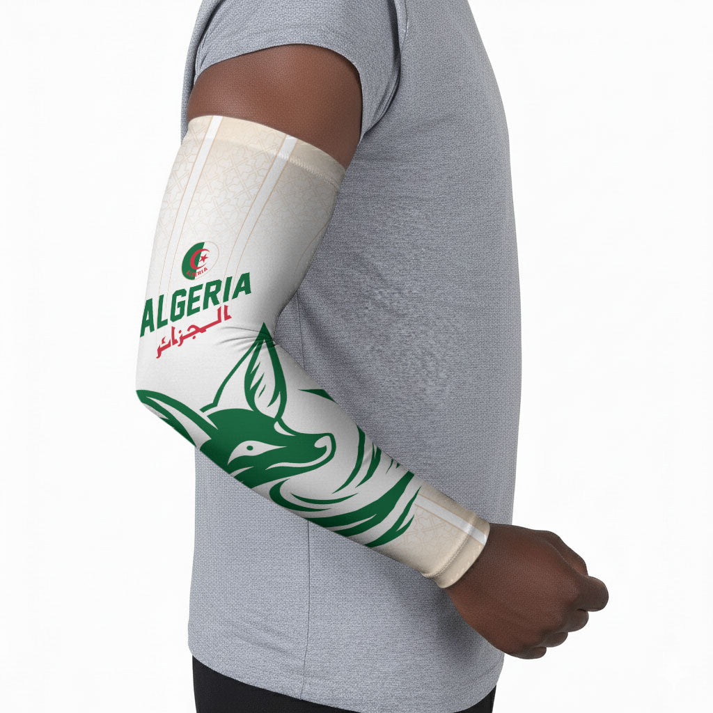 Custom World Football 2026 Algeria Arm Sleeves Les Fennecs Desert Fox Pride