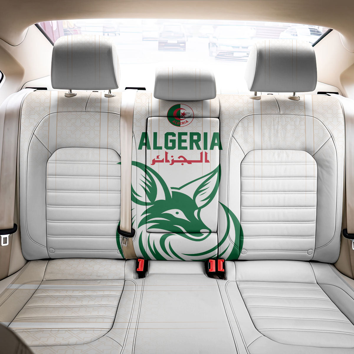World Football 2026 Algeria Back Car Seat Cover Les Fennecs Desert Fox Pride