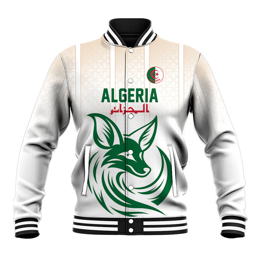 Custom World Football 2026 Algeria Baseball Jacket Les Fennecs Desert Fox Pride