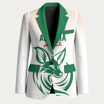 Custom World Football 2026 Algeria Blazer Les Fennecs Desert Fox Pride