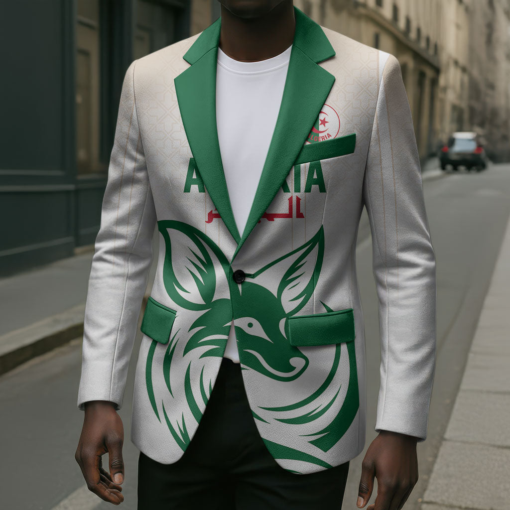 Custom World Football 2026 Algeria Blazer Les Fennecs Desert Fox Pride