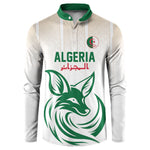 Custom World Football 2026 Algeria Button Sweatshirt Les Fennecs Desert Fox Pride