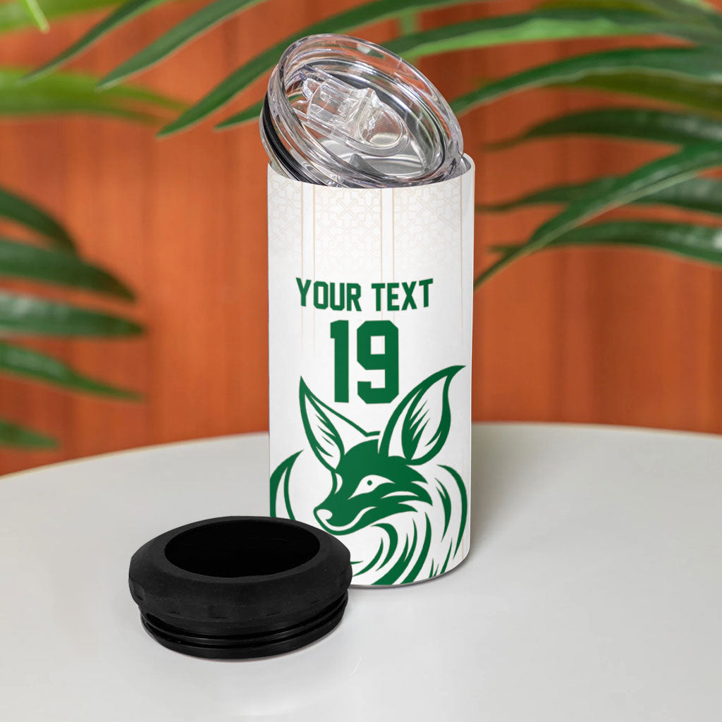 Custom World Football 2026 Algeria 4 in 1 Can Cooler Tumbler Les Fennecs Desert Fox Pride