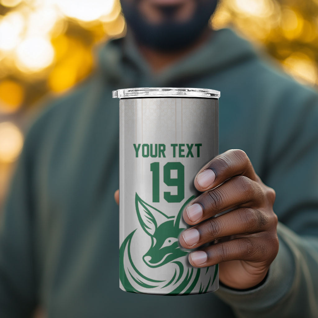 Custom World Football 2026 Algeria 4 in 1 Can Cooler Tumbler Les Fennecs Desert Fox Pride