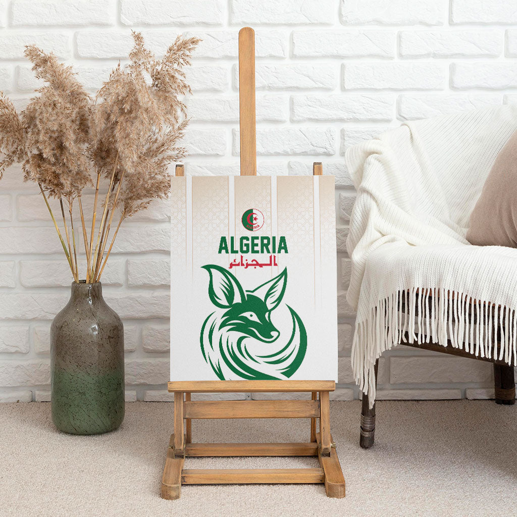 World Football 2026 Algeria Canvas Wall Art Les Fennecs Desert Fox Pride