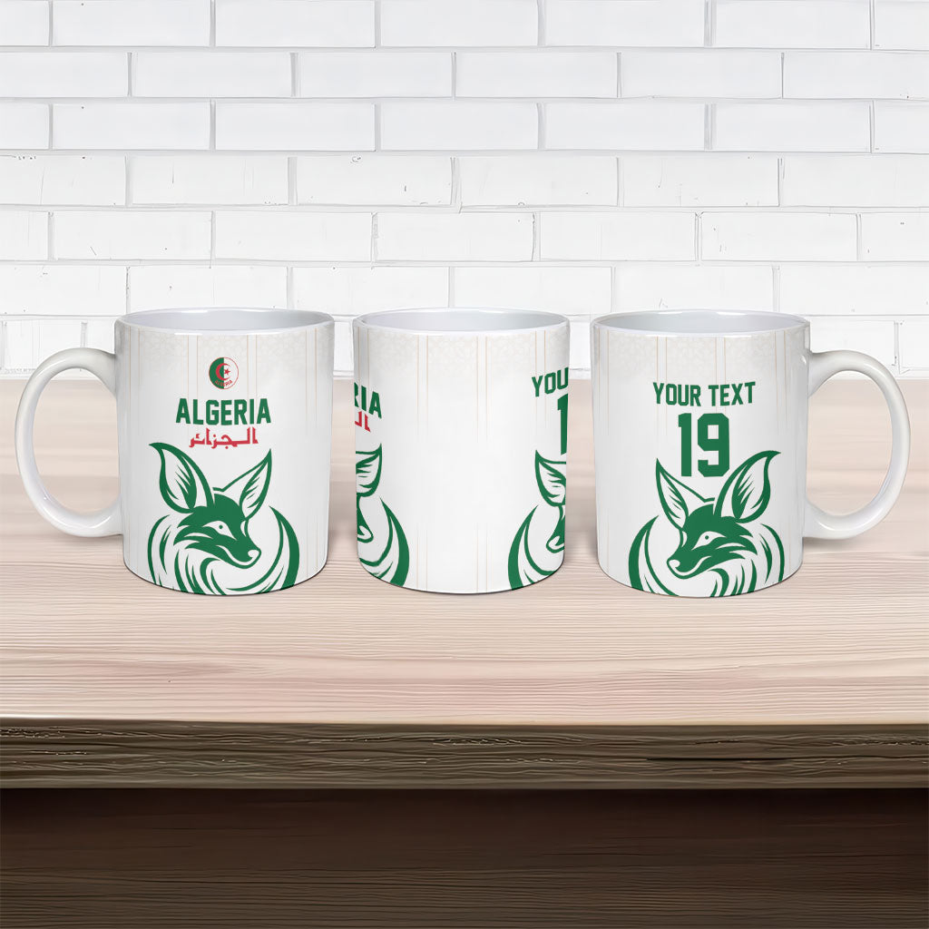 Custom World Football 2026 Algeria Ceramic Mug Les Fennecs Desert Fox Pride