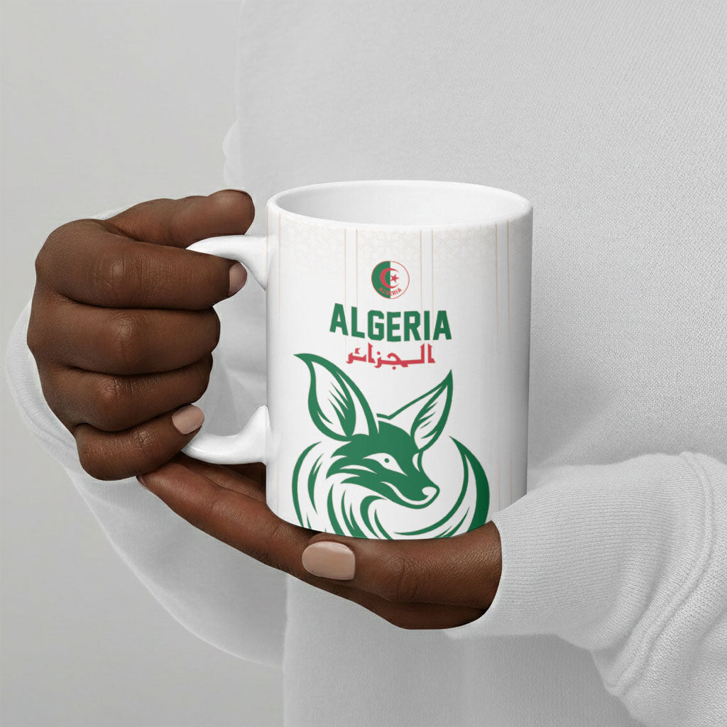 Custom World Football 2026 Algeria Ceramic Mug Les Fennecs Desert Fox Pride