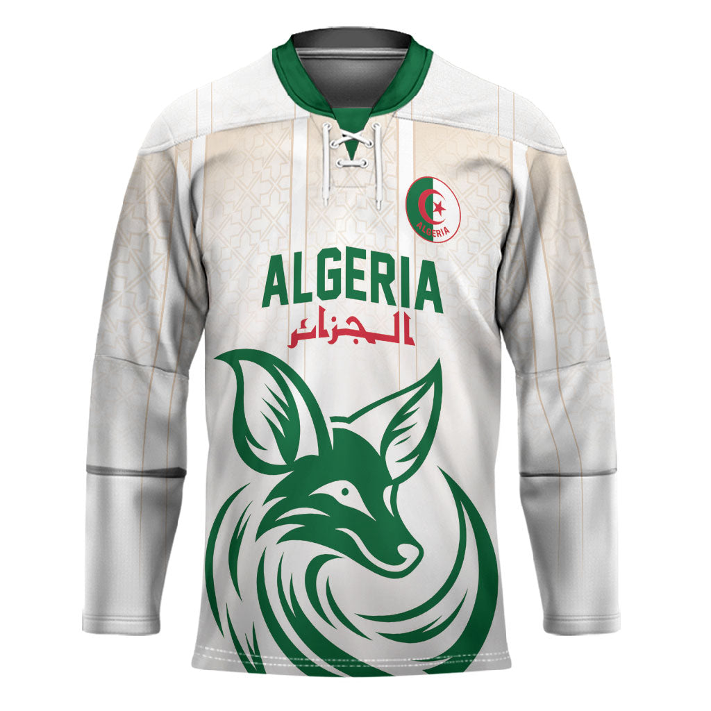 Custom World Football 2026 Algeria Hockey Jersey Les Fennecs Desert Fox Pride