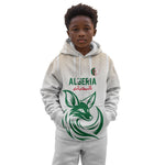 Custom World Football 2026 Algeria Kid Hoodie Les Fennecs Desert Fox Pride