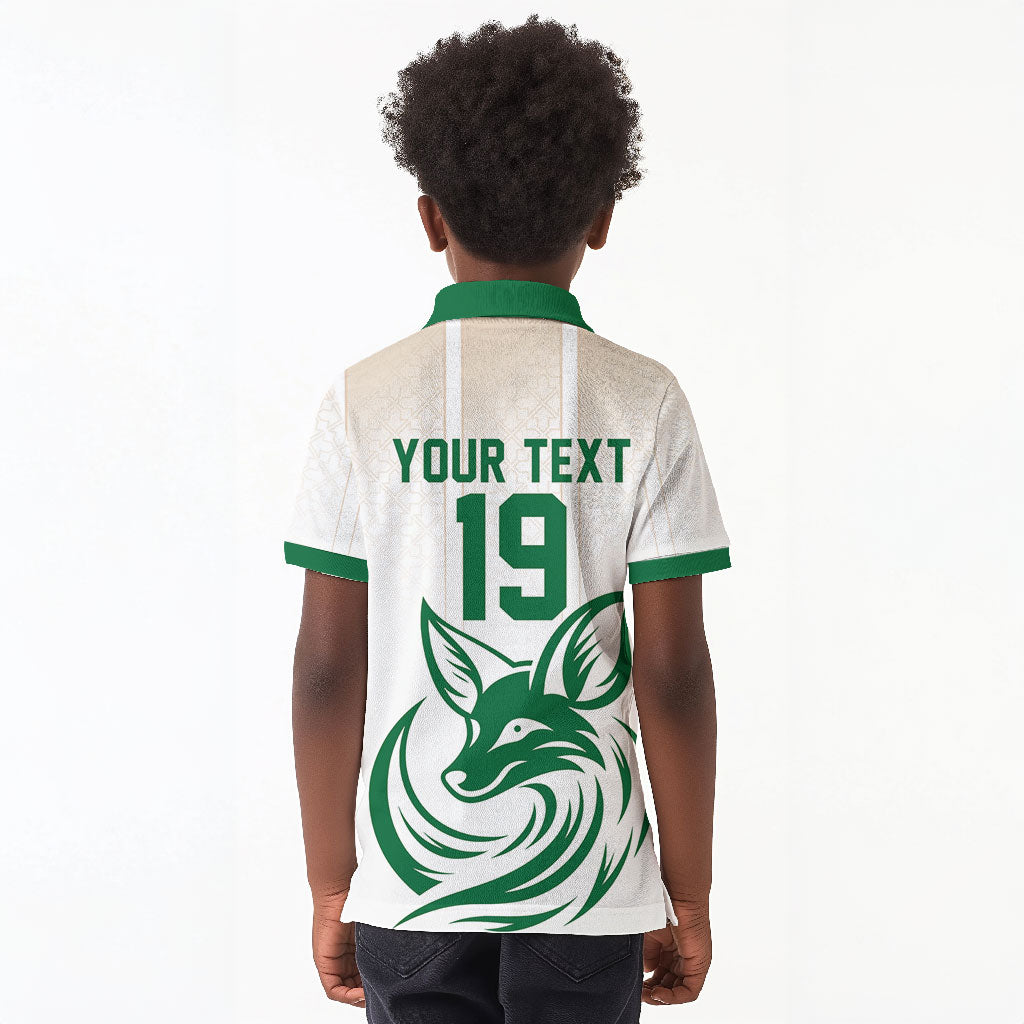 Custom World Football 2026 Algeria Kid Polo Shirt Les Fennecs Desert Fox Pride