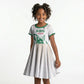 Custom World Football 2026 Algeria Kid Short Sleeve Dress Les Fennecs Desert Fox Pride