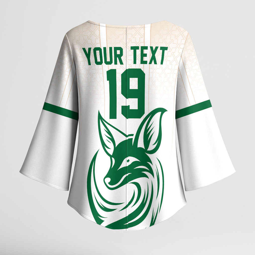 Custom World Football 2026 Algeria Kimono Sleeve Blouse Les Fennecs Desert Fox Pride