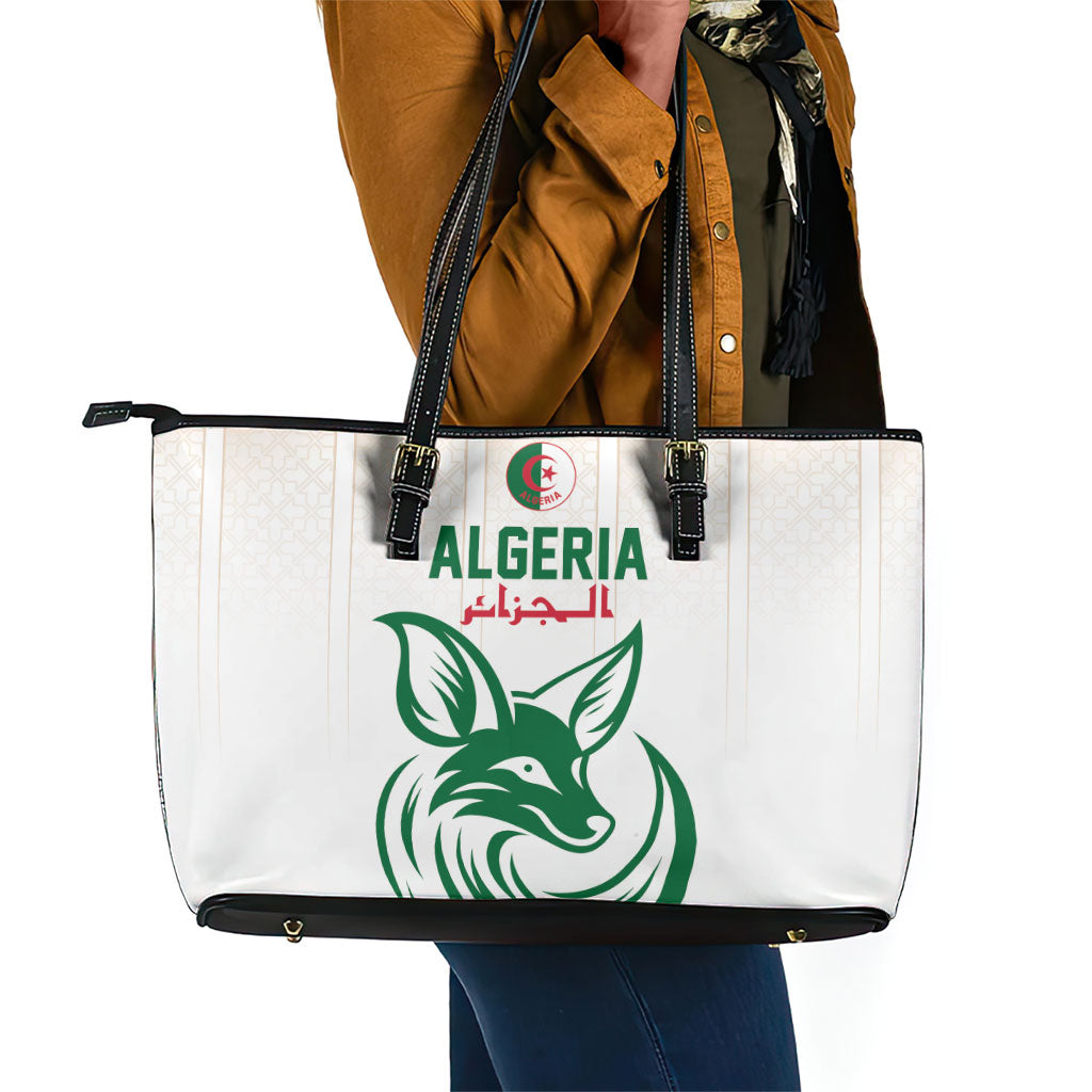 World Football 2026 Algeria Leather Tote Bag Les Fennecs Desert Fox Pride
