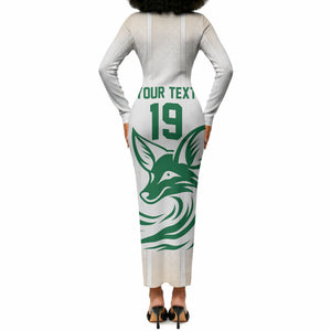 Custom World Football 2026 Algeria Long Sleeve Bodycon Dress Les Fennecs Desert Fox Pride