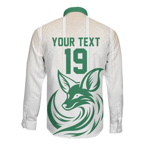Custom World Football 2026 Algeria Long Sleeve Button Shirt Les Fennecs Desert Fox Pride