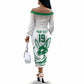 Custom World Football 2026 Algeria Off The Shoulder Long Sleeve Dress Les Fennecs Desert Fox Pride