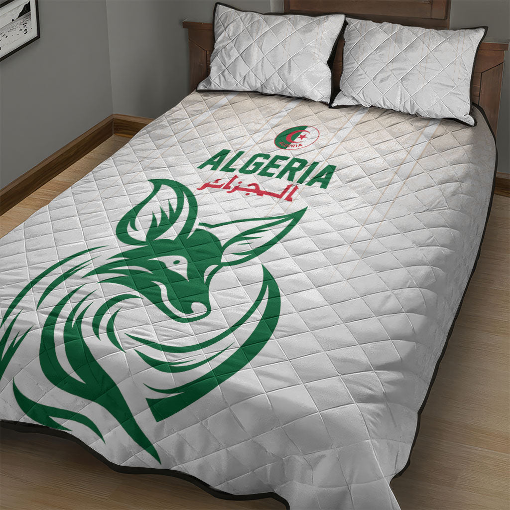 World Football 2026 Algeria Quilt Bed Set Les Fennecs Desert Fox Pride