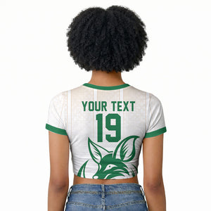 Custom World Football 2026 Algeria Raglan Cropped T shirt Les Fennecs Desert Fox Pride