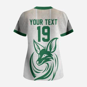 Custom World Football 2026 Algeria Scrub Top Les Fennecs Desert Fox Pride