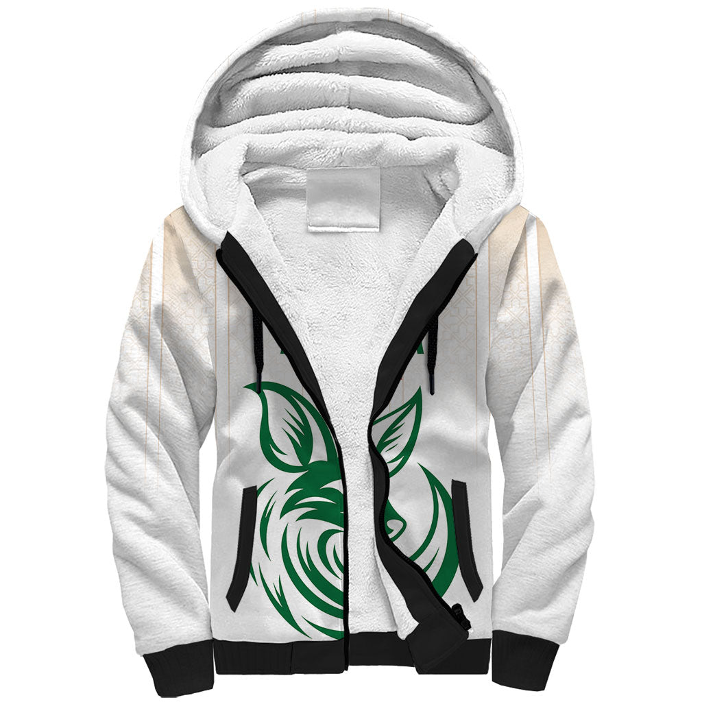 Custom World Football 2026 Algeria Sherpa Hoodie Les Fennecs Desert Fox Pride