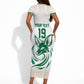 Custom World Football 2026 Algeria Short Sleeve Bodycon Dress Les Fennecs Desert Fox Pride