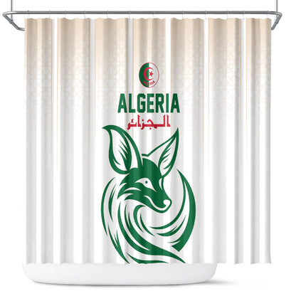 World Football 2026 Algeria Shower Curtain Les Fennecs Desert Fox Pride