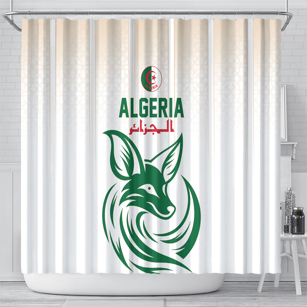 World Football 2026 Algeria Shower Curtain Les Fennecs Desert Fox Pride