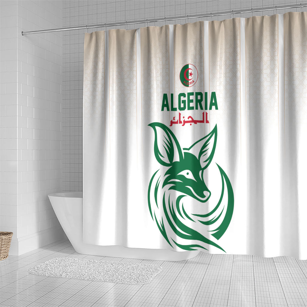 World Football 2026 Algeria Shower Curtain Les Fennecs Desert Fox Pride