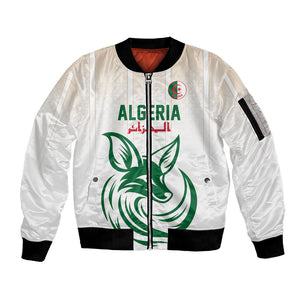 Custom World Football 2026 Algeria Sleeve Zip Bomber Jacket Les Fennecs Desert Fox Pride