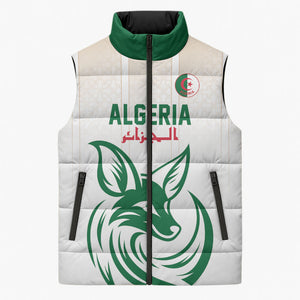 Custom World Football 2026 Algeria Sleeveless Puffer Jacket Les Fennecs Desert Fox Pride