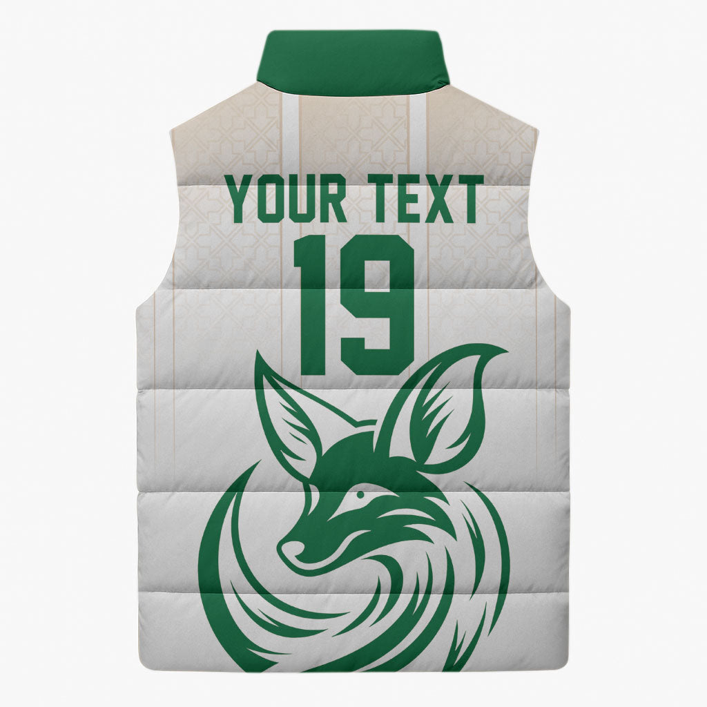 Custom World Football 2026 Algeria Sleeveless Puffer Jacket Les Fennecs Desert Fox Pride