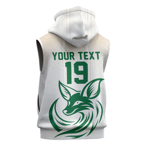 Custom World Football 2026 Algeria Sleeveless Zip Hoodie Les Fennecs Desert Fox Pride