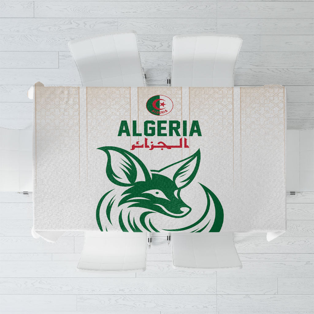 World Football 2026 Algeria Tablecloth Les Fennecs Desert Fox Pride