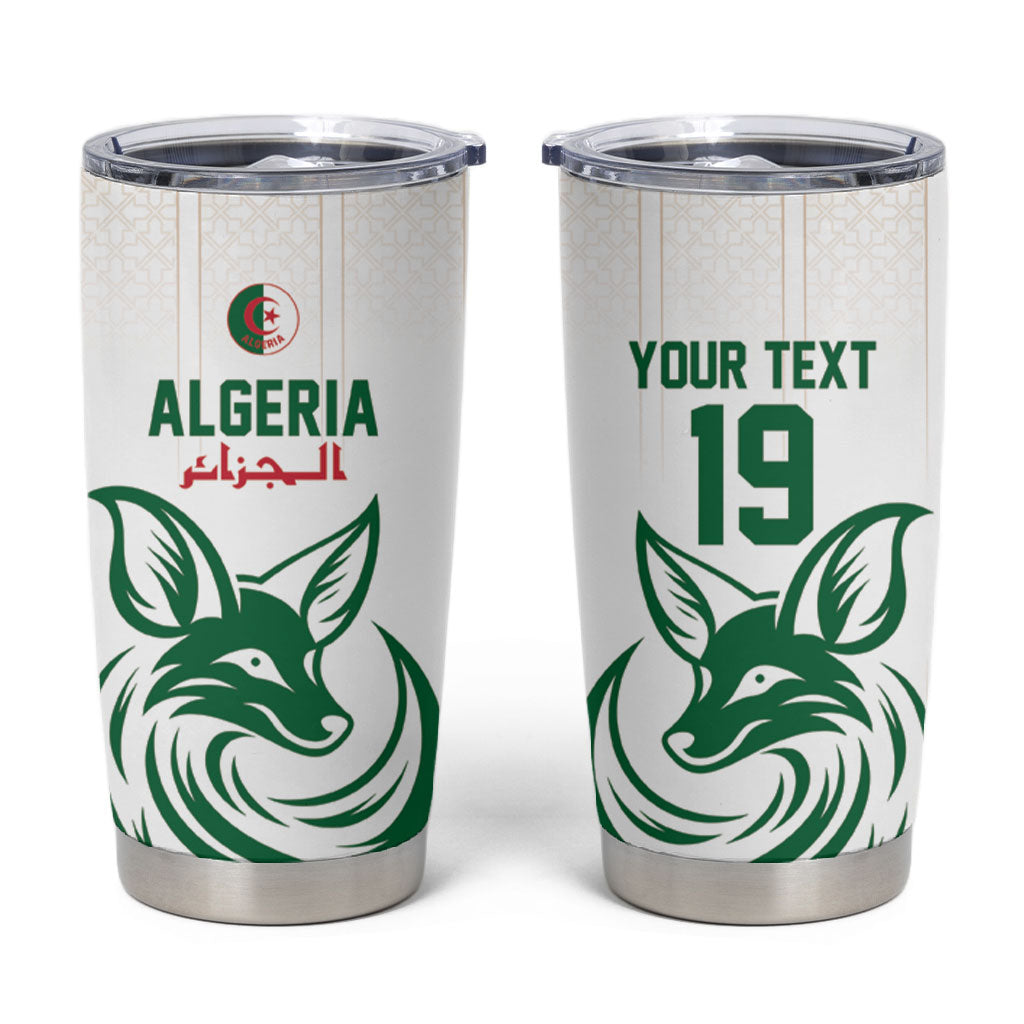 Custom World Football 2026 Algeria Tumbler Cup Les Fennecs Desert Fox Pride