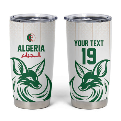 Custom World Football 2026 Algeria Tumbler Cup Les Fennecs Desert Fox Pride