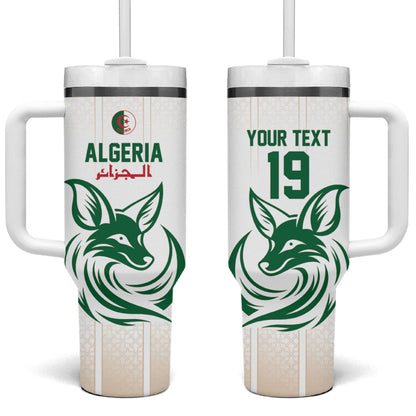 Custom World Football 2026 Algeria Tumbler With Handle Les Fennecs Desert Fox Pride
